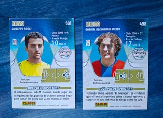 Cromos Rossi & Milito Panini 2007-08
