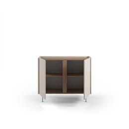 Aparador 2 puertas beige y madera