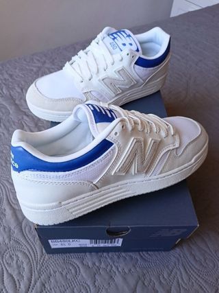 Zapatillas New Balance 480 talla 39.5 blanco/azul