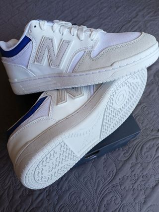Zapatillas New Balance 480 talla 39.5 blanco/azul