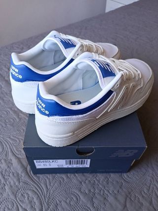 Zapatillas New Balance 480 talla 39.5 blanco/azul