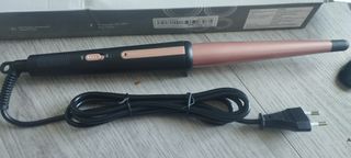 Rizador de pelo rosa-negro NUEVO
