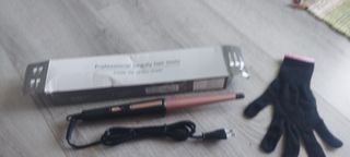 Rizador de pelo rosa-negro NUEVO