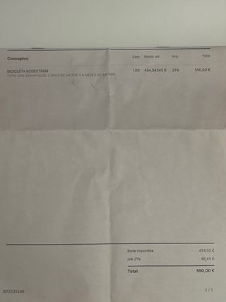 Bicicleta eléctrica plegable 12" -25km/h