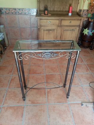 Recibidor forja y cristal