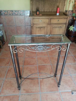 Recibidor forja y cristal