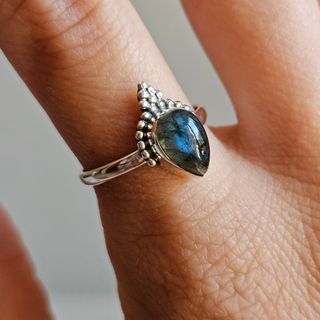 Anillo labradorita plata 925