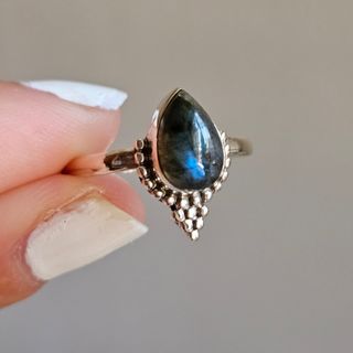 Anillo labradorita plata 925