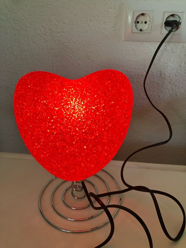 Lampara Corazón Vintage roja