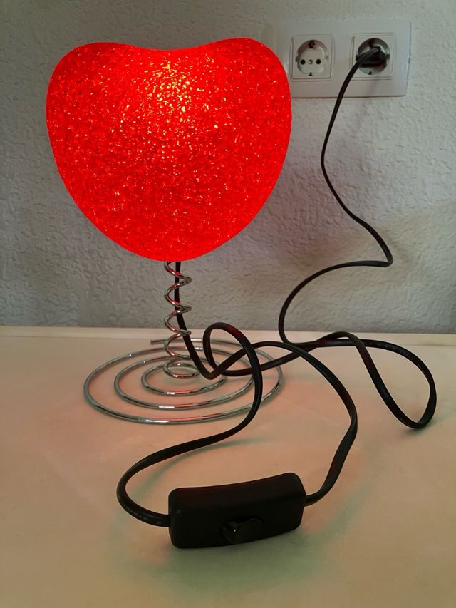 Lampara Corazón Vintage roja