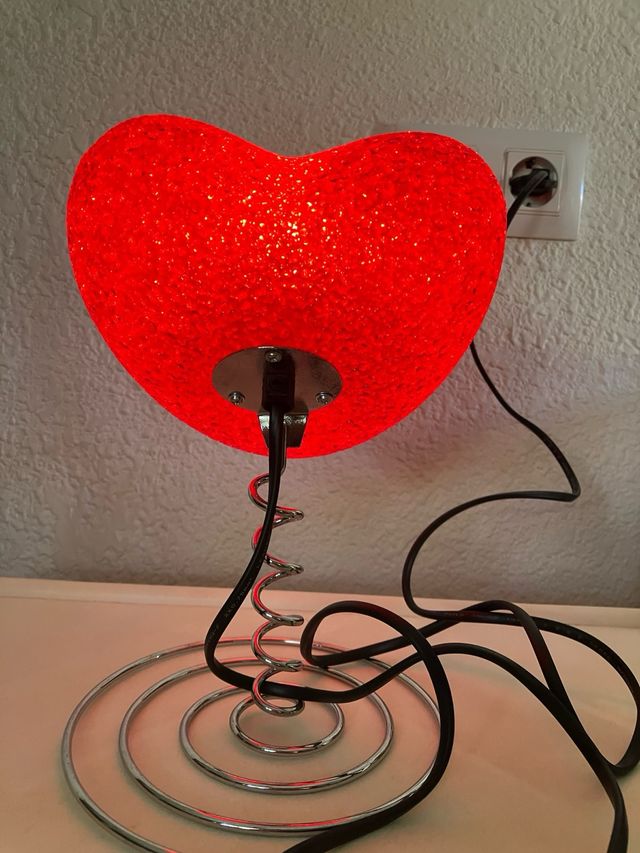 Lampara Corazón Vintage roja