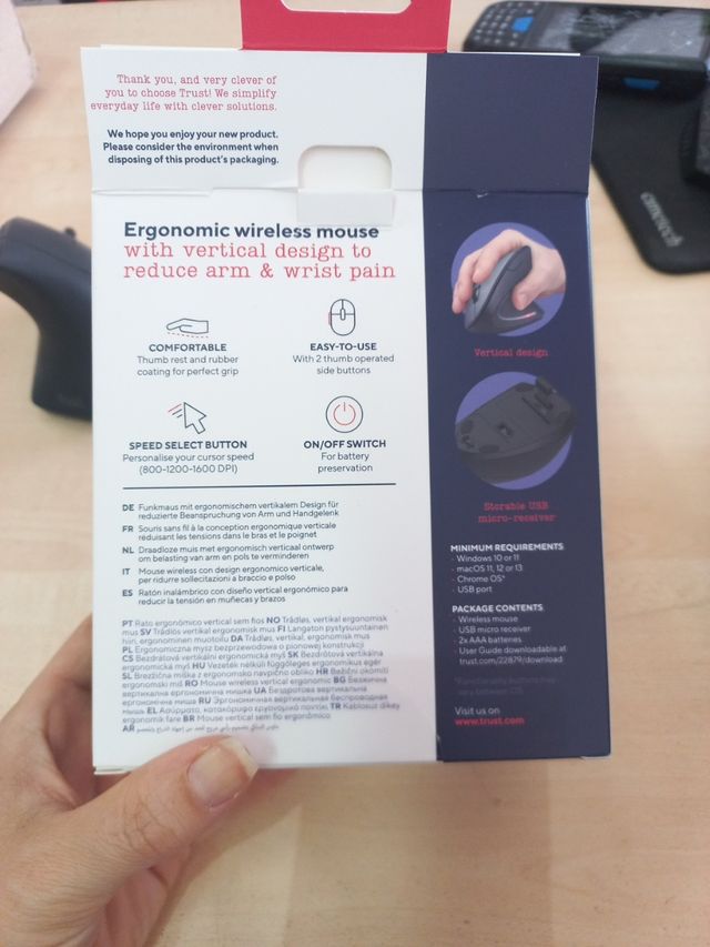 Ratón Ergonómico Negro