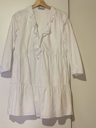 Vestido blanco Zara - Talla S