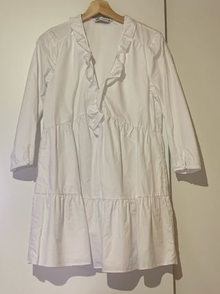 Vestido blanco Zara - Talla S