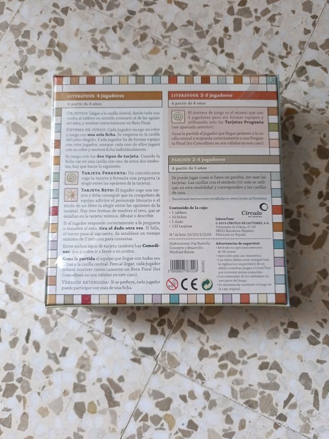 Literatour Juego de Mesa Círculo de Lectores.