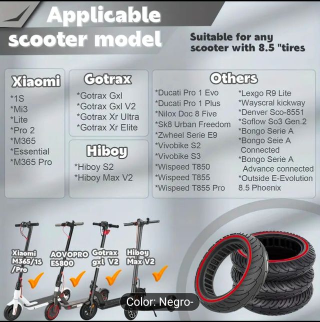 Ruedas macizas patinete Una pieza 9€