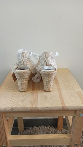 Alpargatas cuña blancas