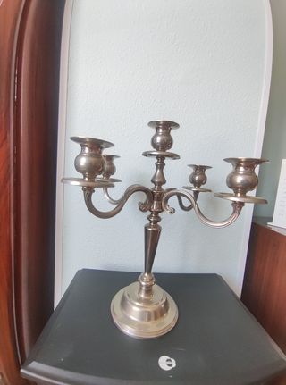 Candelabros Metálicos Plat- 2uds