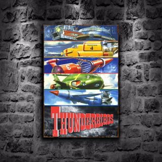 PLACA METALICA THUNDERBIRDS CARTEL SERIE METAL