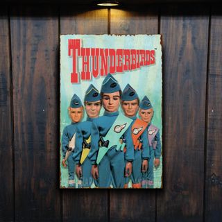 PLACA METALICA THUNDERBIRDS CARTEL SERIE METAL