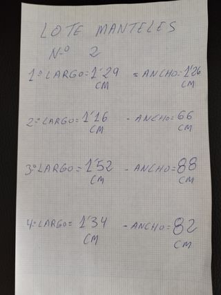 LOTE N 2 MANTELES 4 UNIDADES