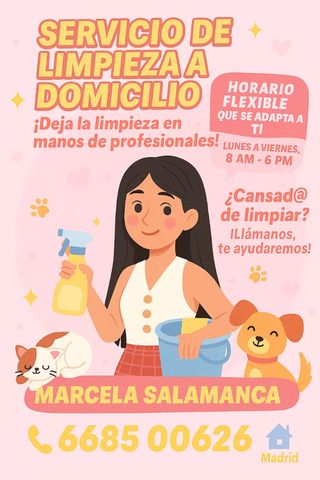 Limpieza o cuidado de niños y mascotas 