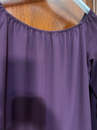 Blusa morada hombros caídos T-XXS