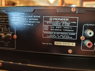 Sintonizador Pioneer F-445L - FM/AM