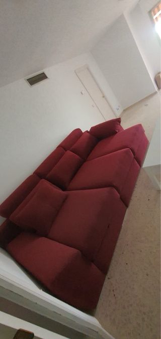 Sofá chaiselongue burdeos - Antimanchas