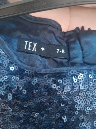 Vestido niña azul lentejuelas
