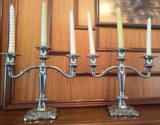 Candelabros alpaca plata - 2uds