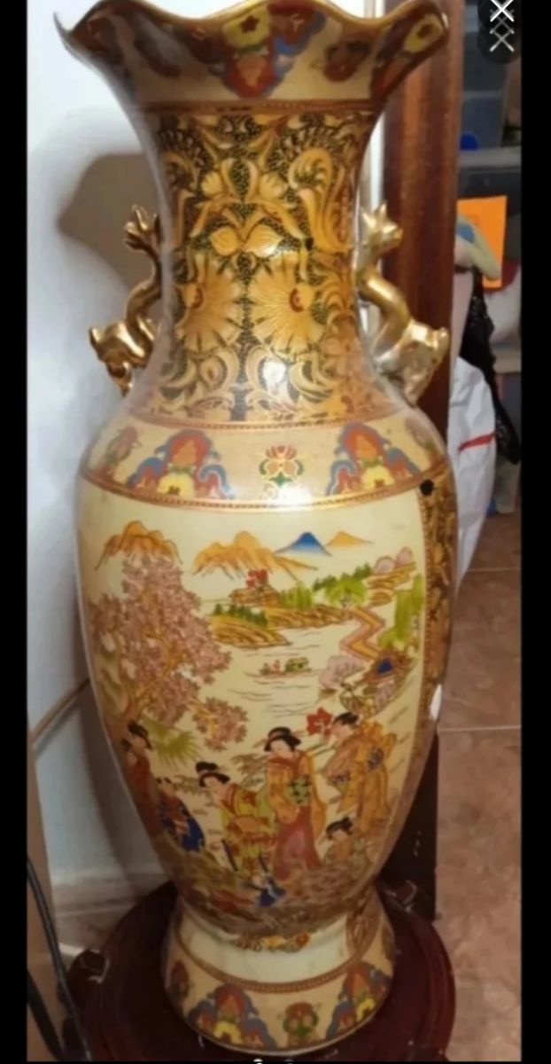 Jarrón chino grande porcelana