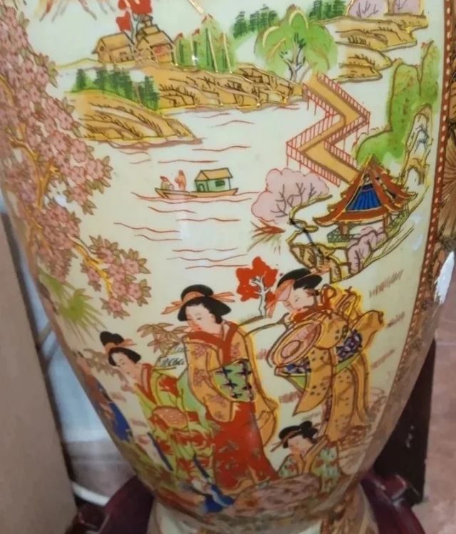 Jarrón chino grande porcelana