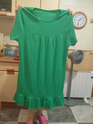 Vestido rojo y multicolor - Talla única