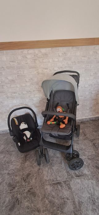 Carro bebé 3 piezas + Cuna viaje Hauck