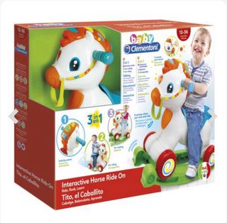 Triciclo infantil Feber y caballito balancín Tito.