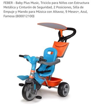 Triciclo infantil Feber y caballito balancín Tito.