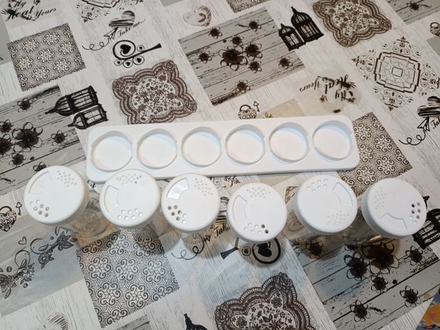 6 Vasetti Spezie - Portacondimenti