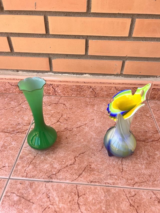 2 vasi di vetro Murano
