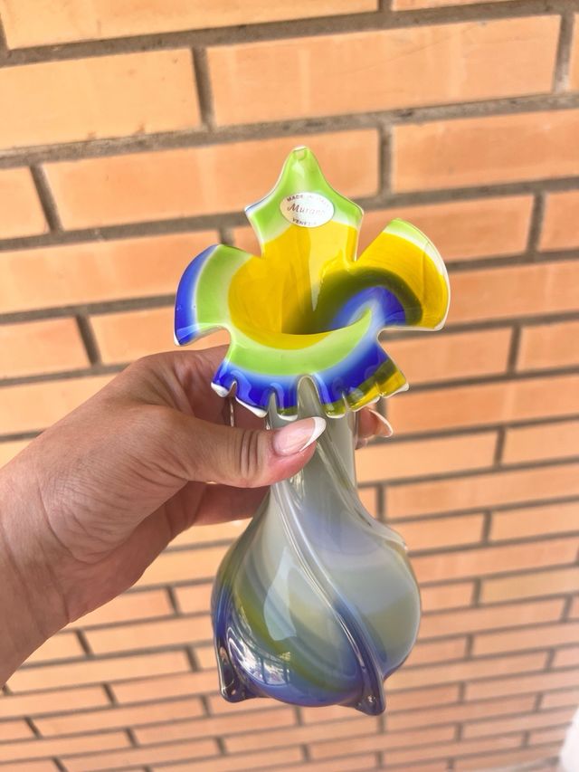 2 vasi di vetro Murano