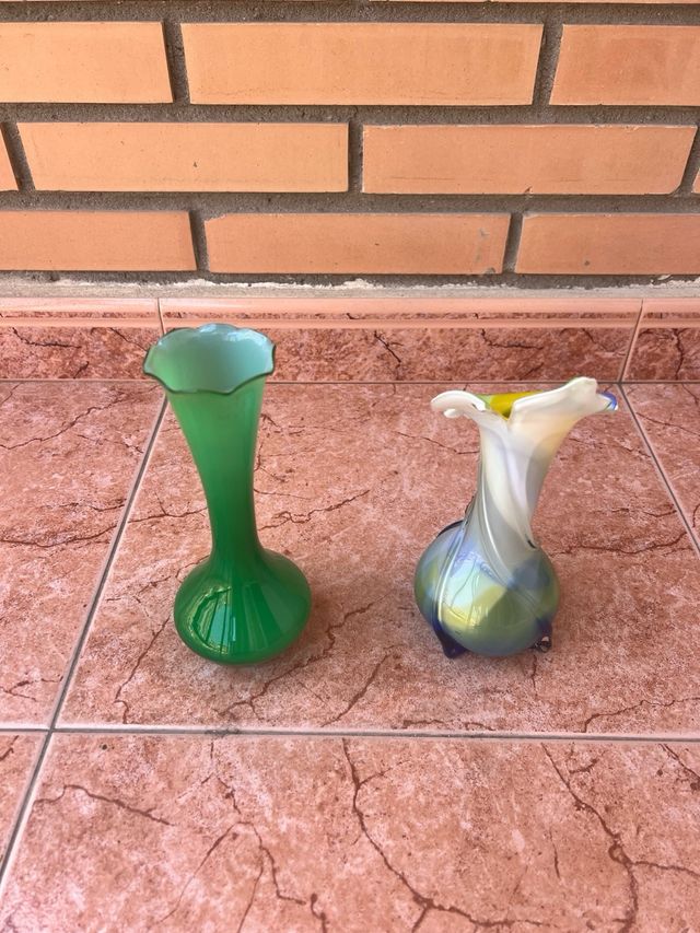 2 vasi di vetro Murano