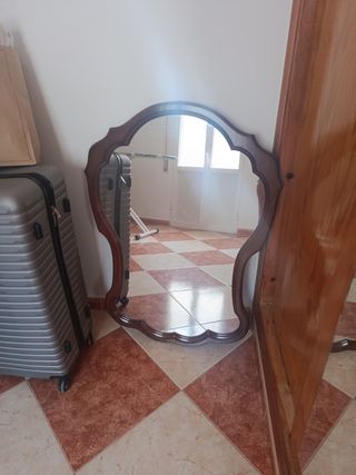 Espejo madera marrón