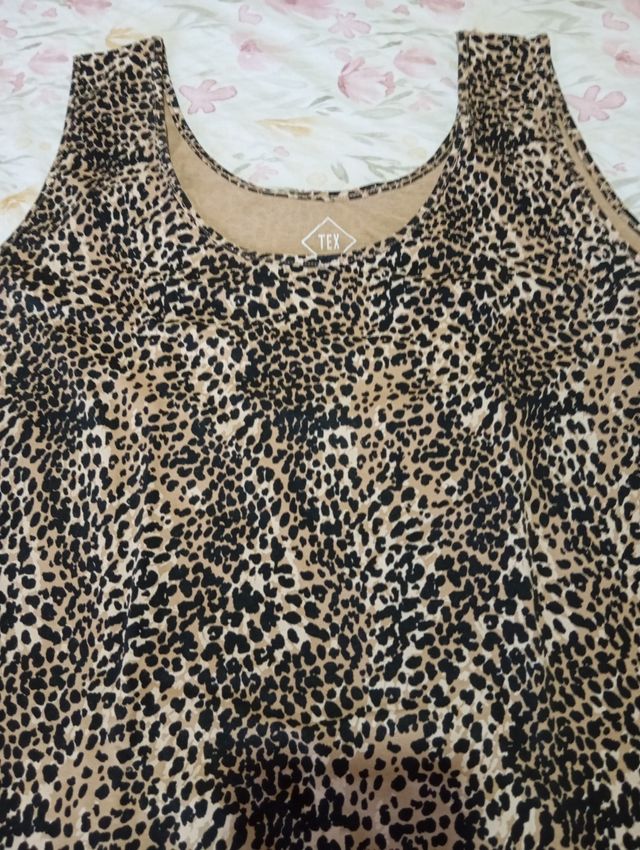 Vestido corto leopardo - talla L