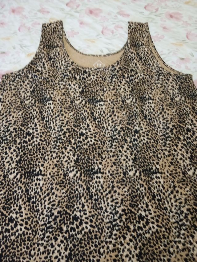 Vestido corto leopardo - talla L