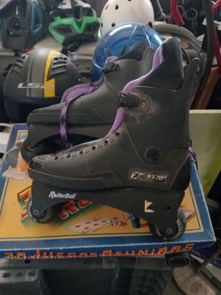 Patines línea niña, 2 pares  con su bolsa respecti