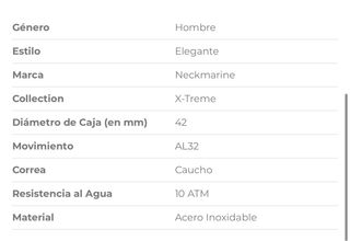 Reloj Neckmarine - Acero