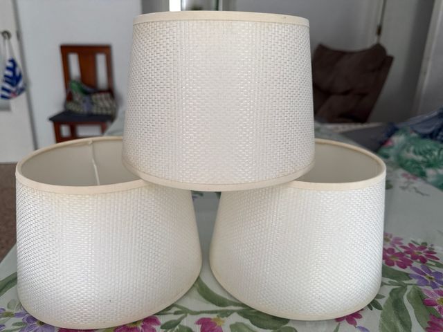 3 pantallas lámparas - blancas