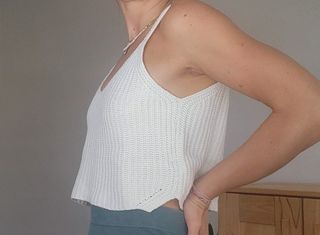 Top crochet blanco tirantes