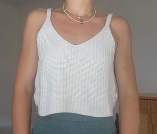 Top crochet blanco tirantes