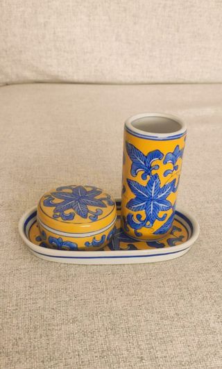 Juego tocador vintage porcelana